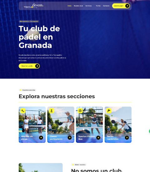 diseño web Tecnopadel Granada