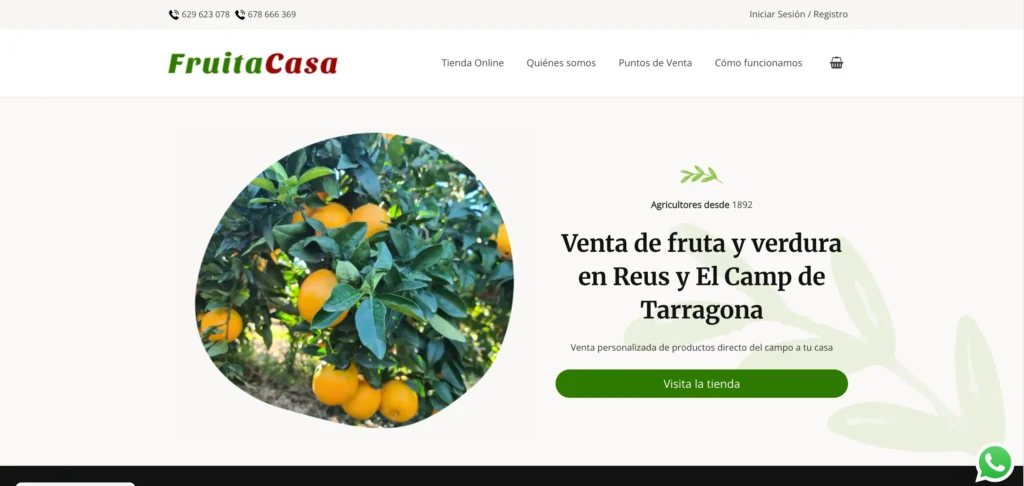 Inicio página fruitacasa